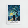 Silent Watcher under the Moon - Affiche Van Gogh