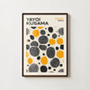 Points Orange & Noir - Affiche Yayoi Kusama Hebumo