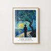 Silent Watcher under the Moon - Van Gogh poster