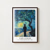 Silent Watcher under the Moon - Affiche Van Gogh